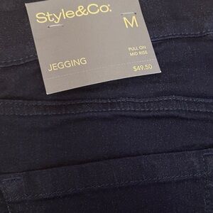 Style & Co. Jeggings Dark Blue Pull On Slimming